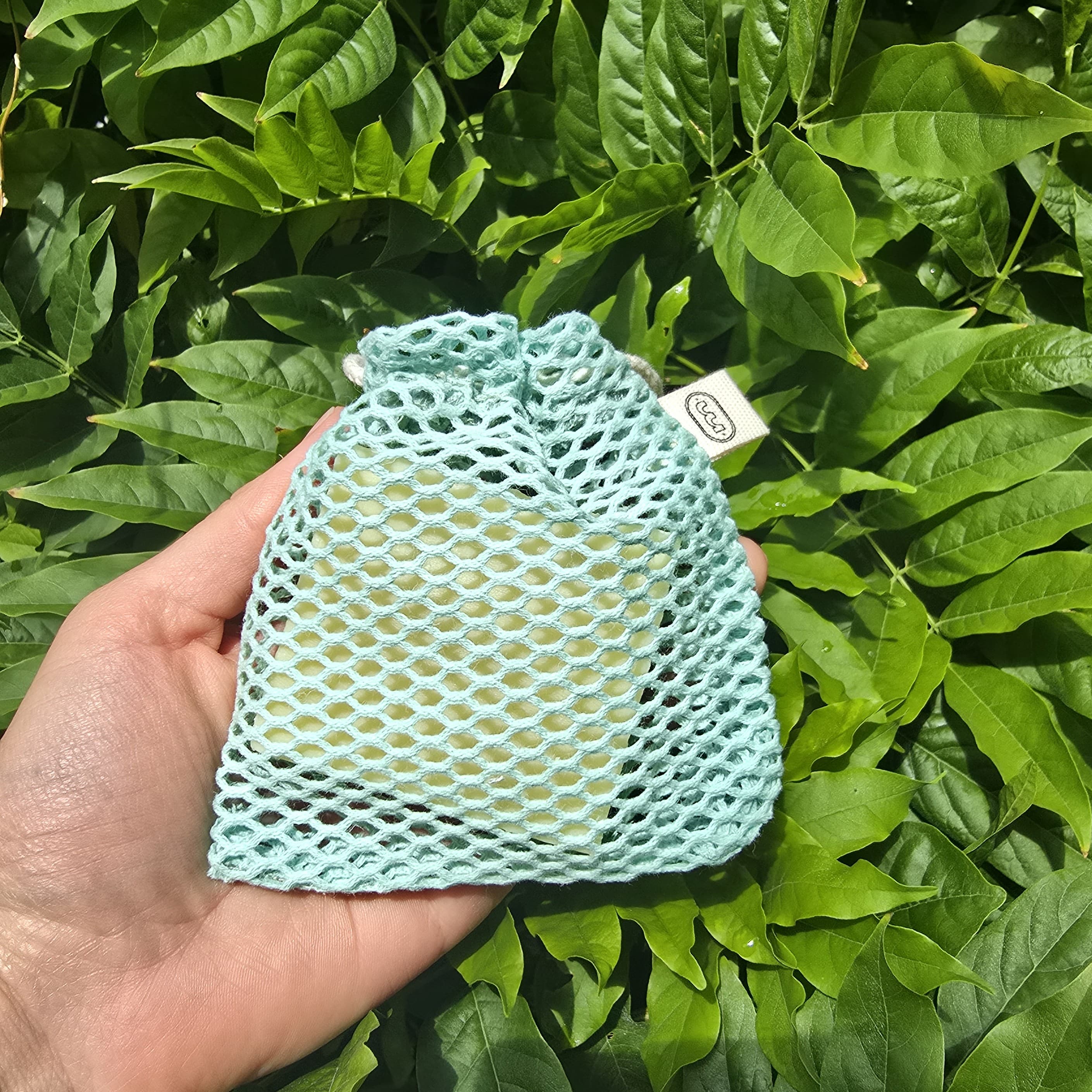 Pochette à savon en coton bio FR